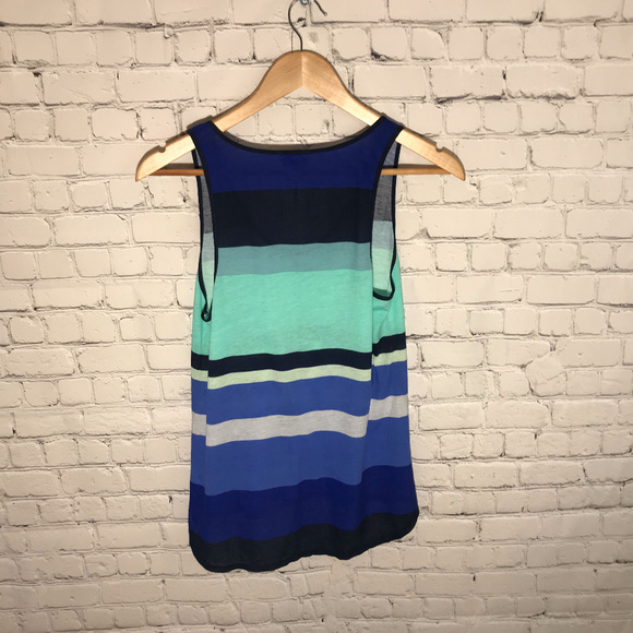 J Crew Striped Tank Cotton Blend - Picture 5 of 5